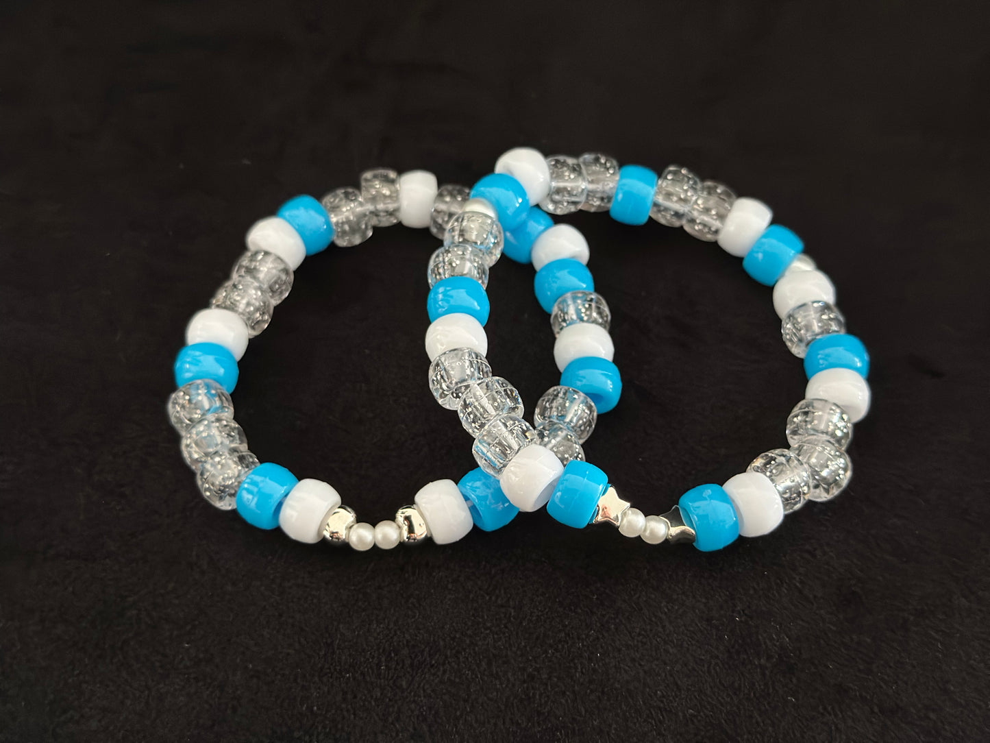 Medium Blue Friendship Kandi Bracelets (2 per set)