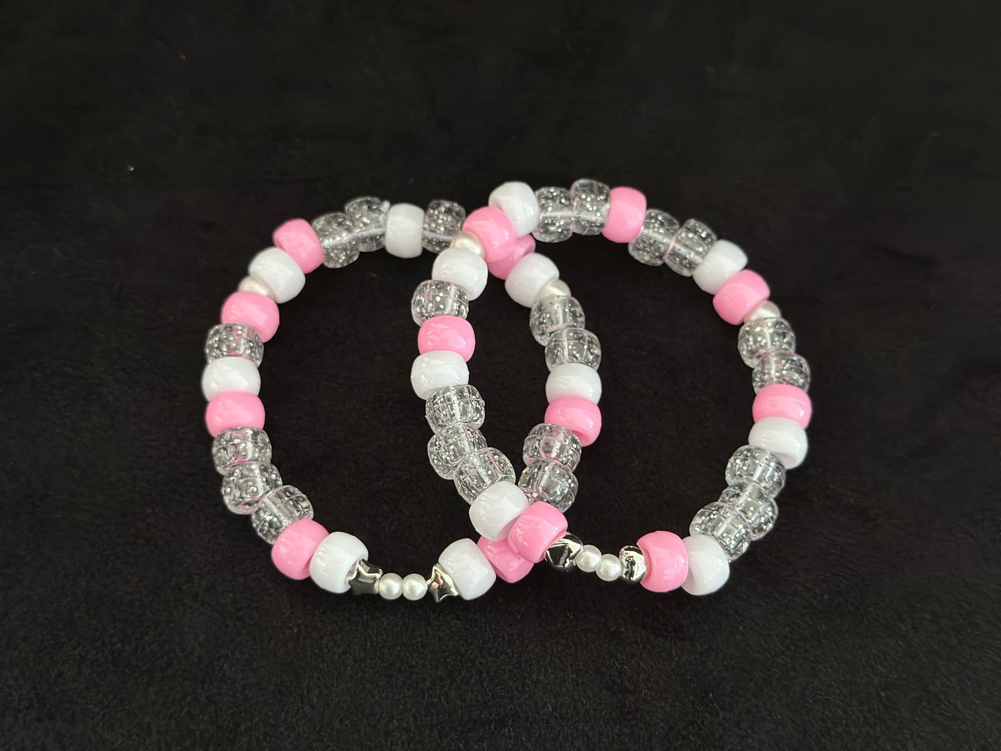 Pink Friendship Kandi Bracelets (2 per set)