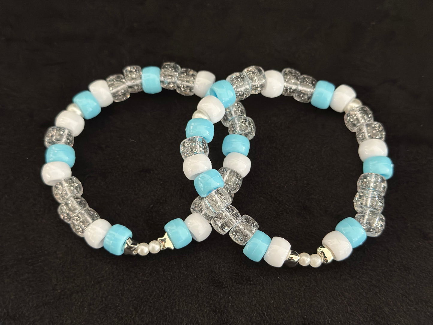 Sky Blue Friendship Kandi Bracelets (2 per set)
