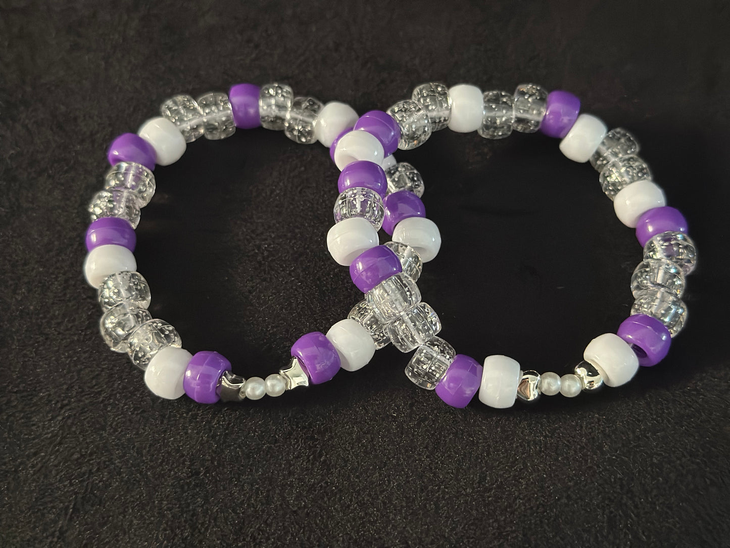 Purple Friendship Kandi Bracelets (2 per set)