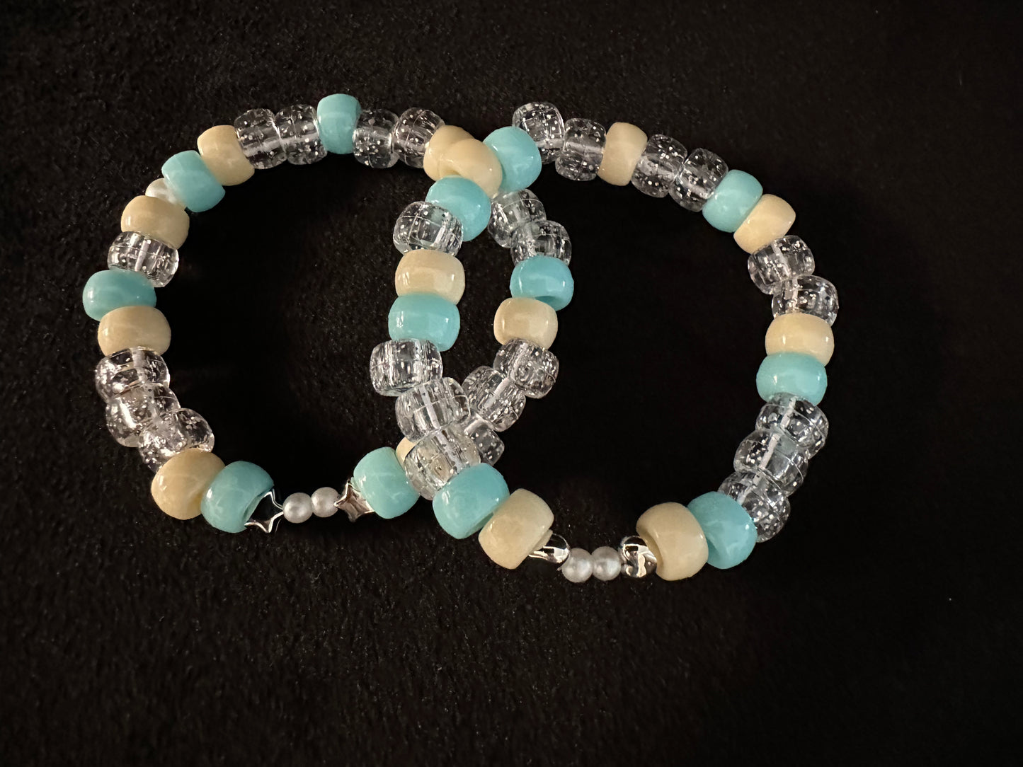 Light Teal Friendship Kandi Bracelets (2 per set)