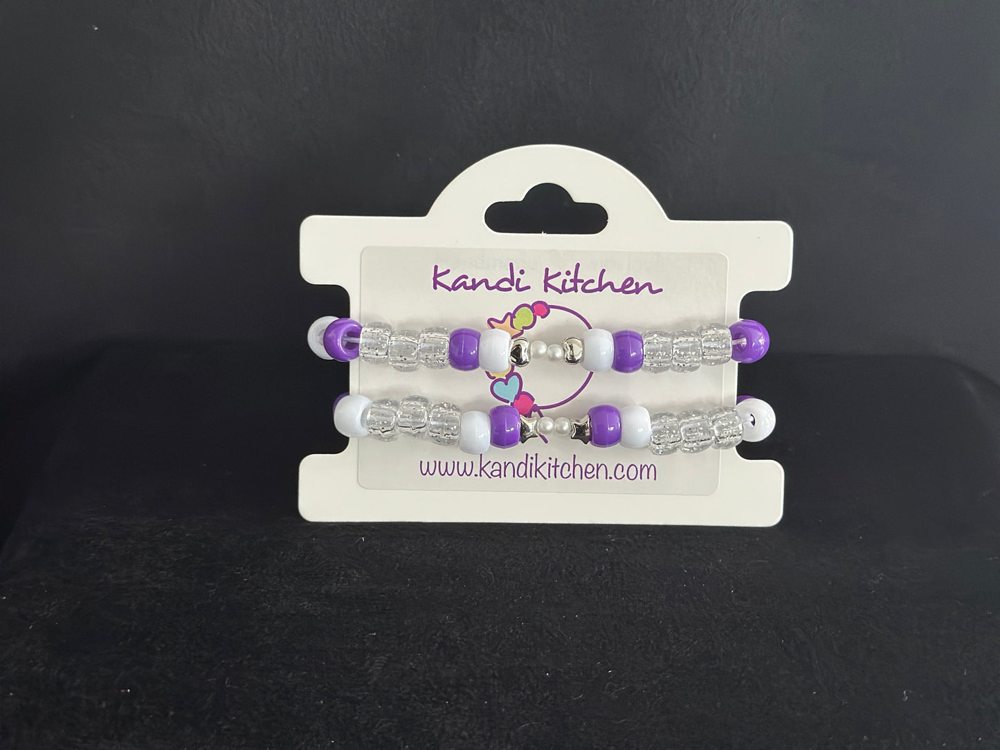 Purple Friendship Kandi Bracelets (2 per set)