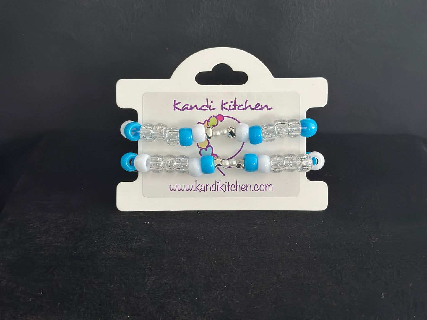 Medium Blue Friendship Kandi Bracelets (2 per set)