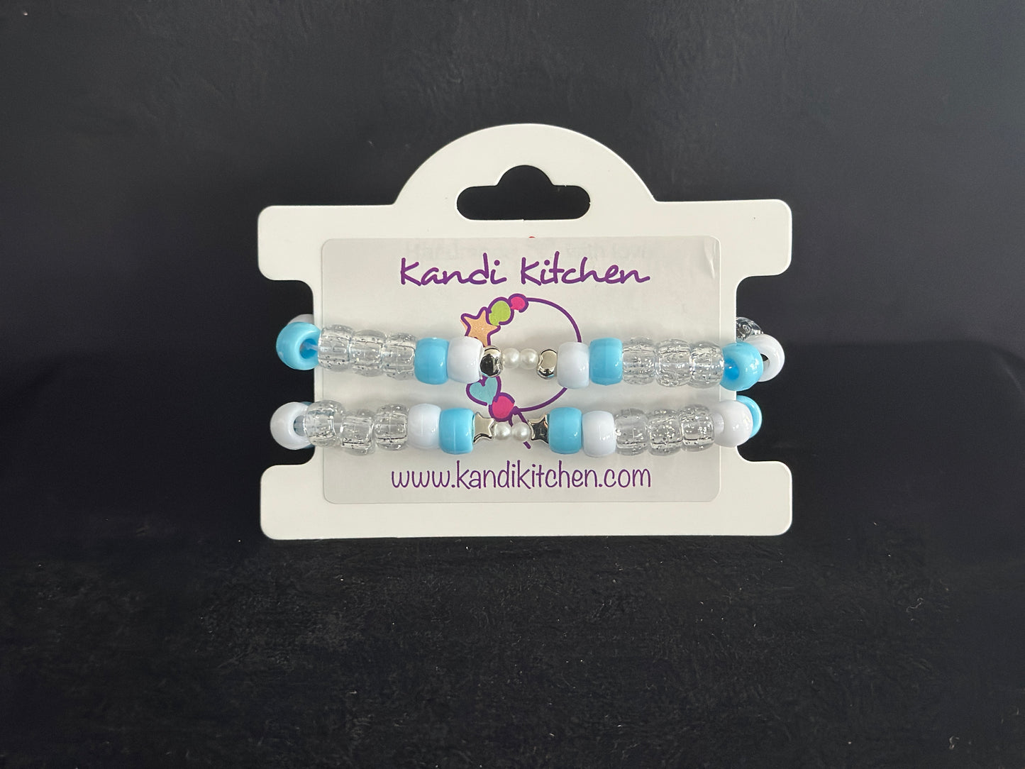 Sky Blue Friendship Kandi Bracelets (2 per set)