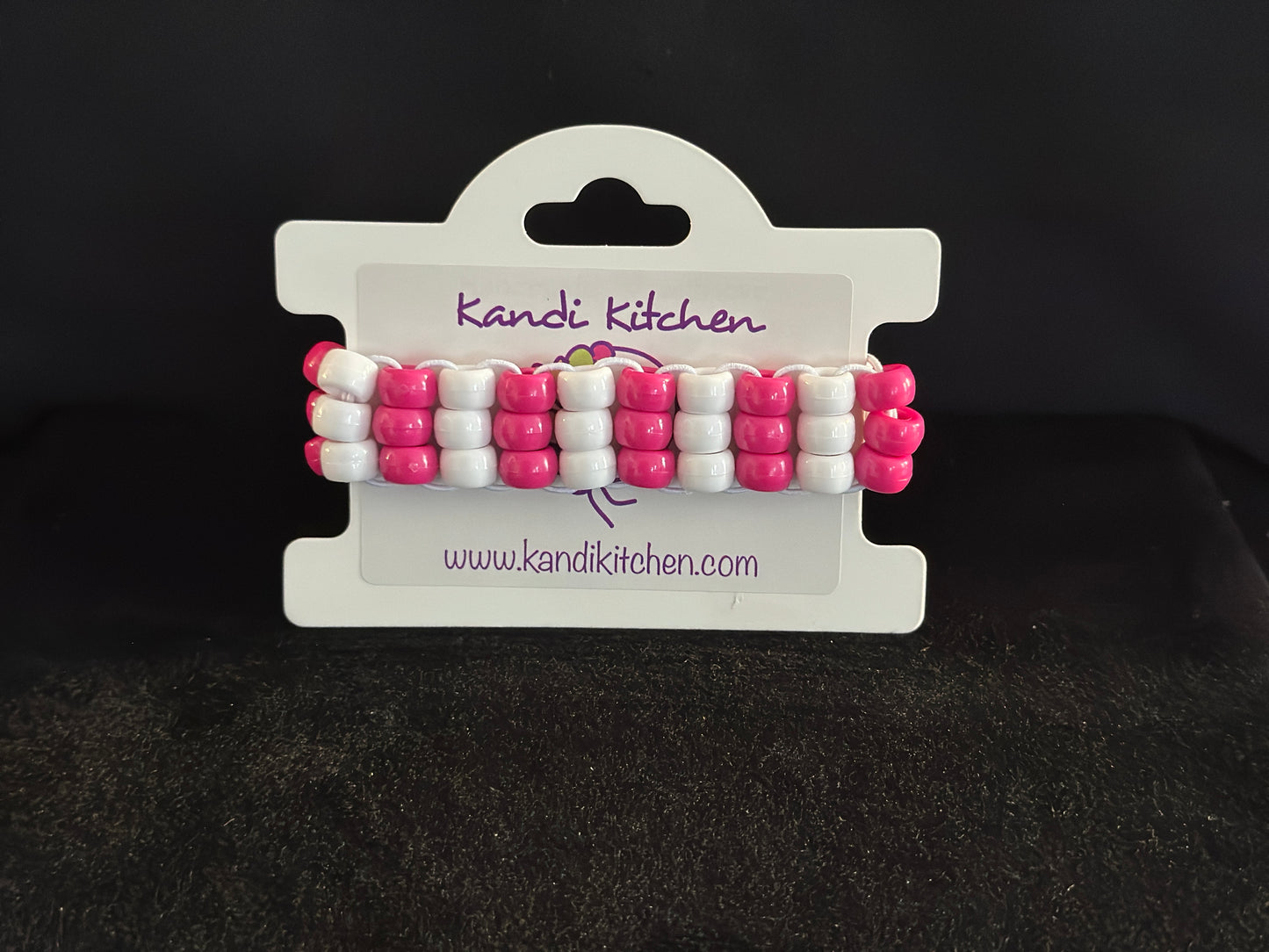 Raspberries and Cream 3 Row Ladder Cuff