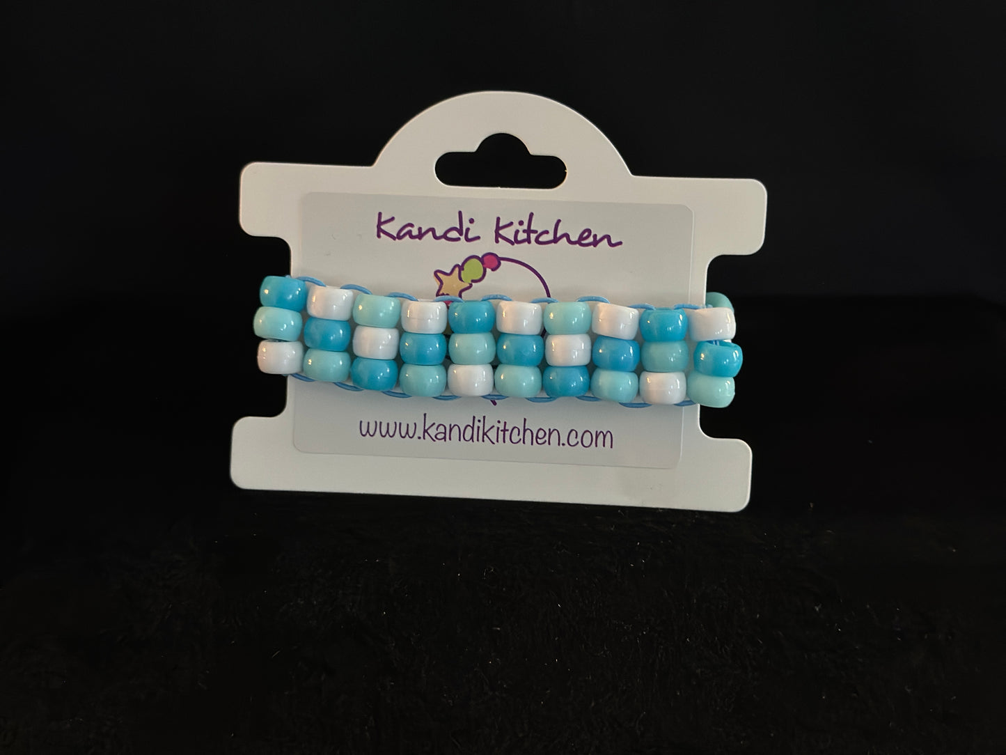 Blue Cotton Candy 3 Row Ladder Cuff
