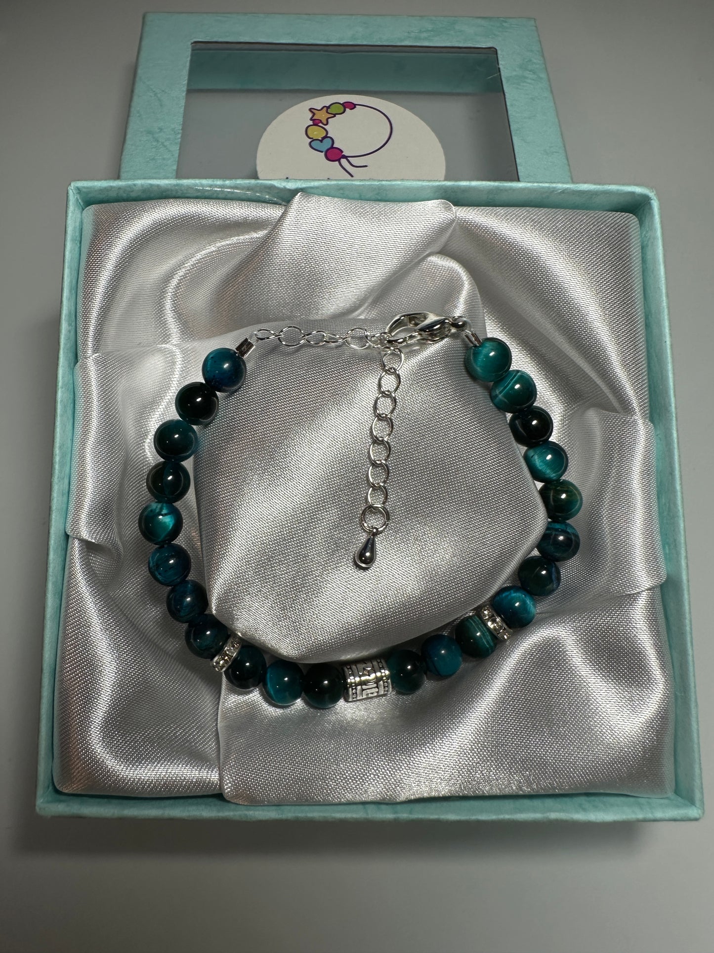 Deep Sky Blue Tiger Eye 6mm Bracelet