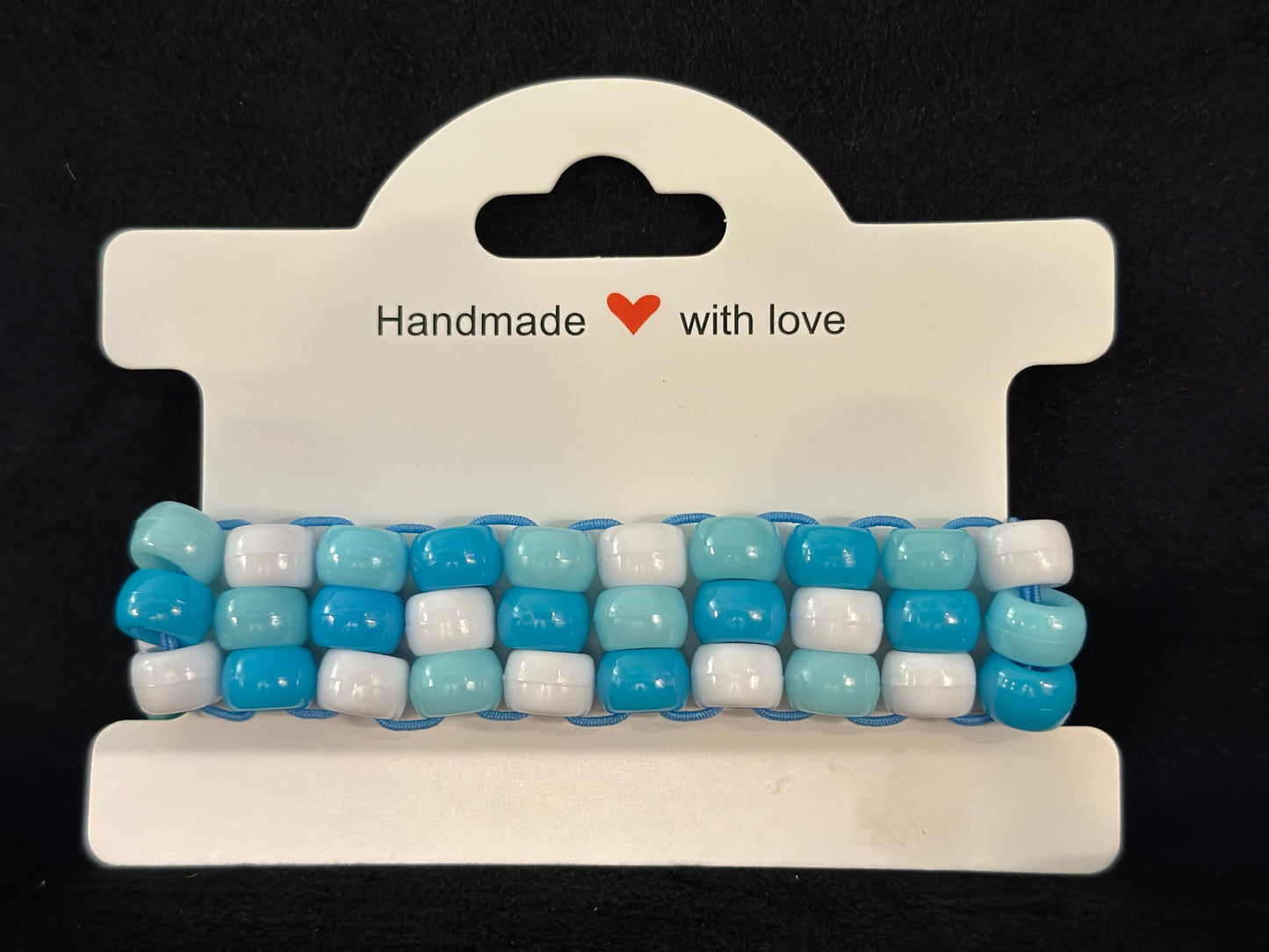 Blue Cotton Candy 3 Row Ladder Cuff