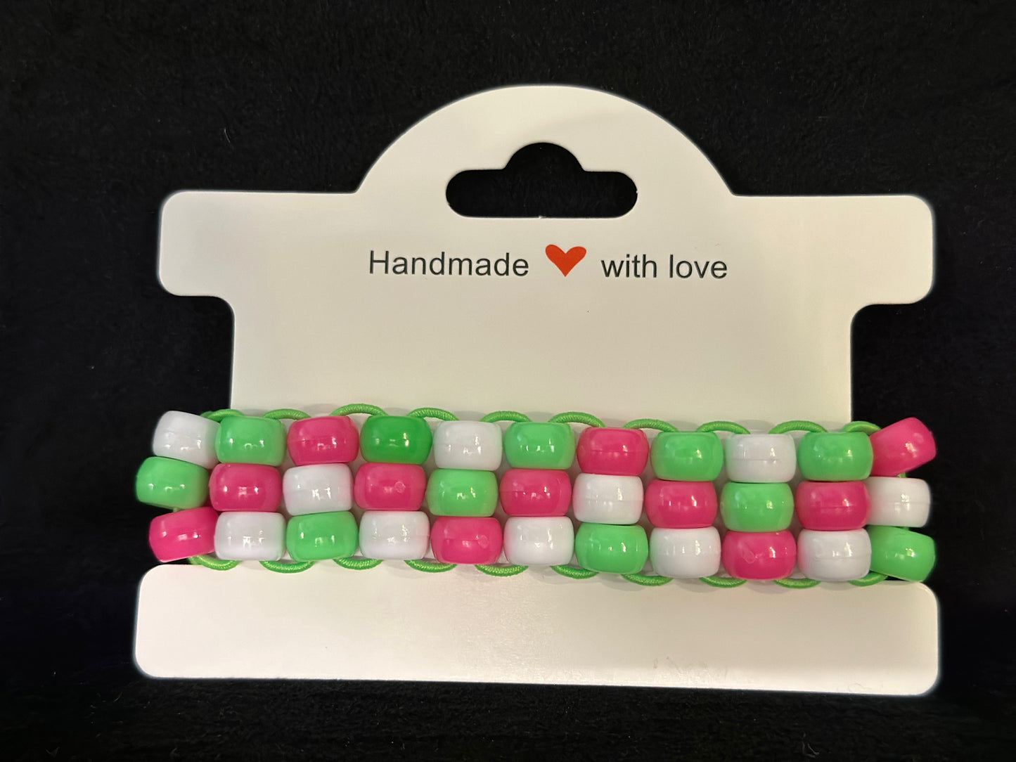Strawberry Kiwi 3 Row Ladder Cuff