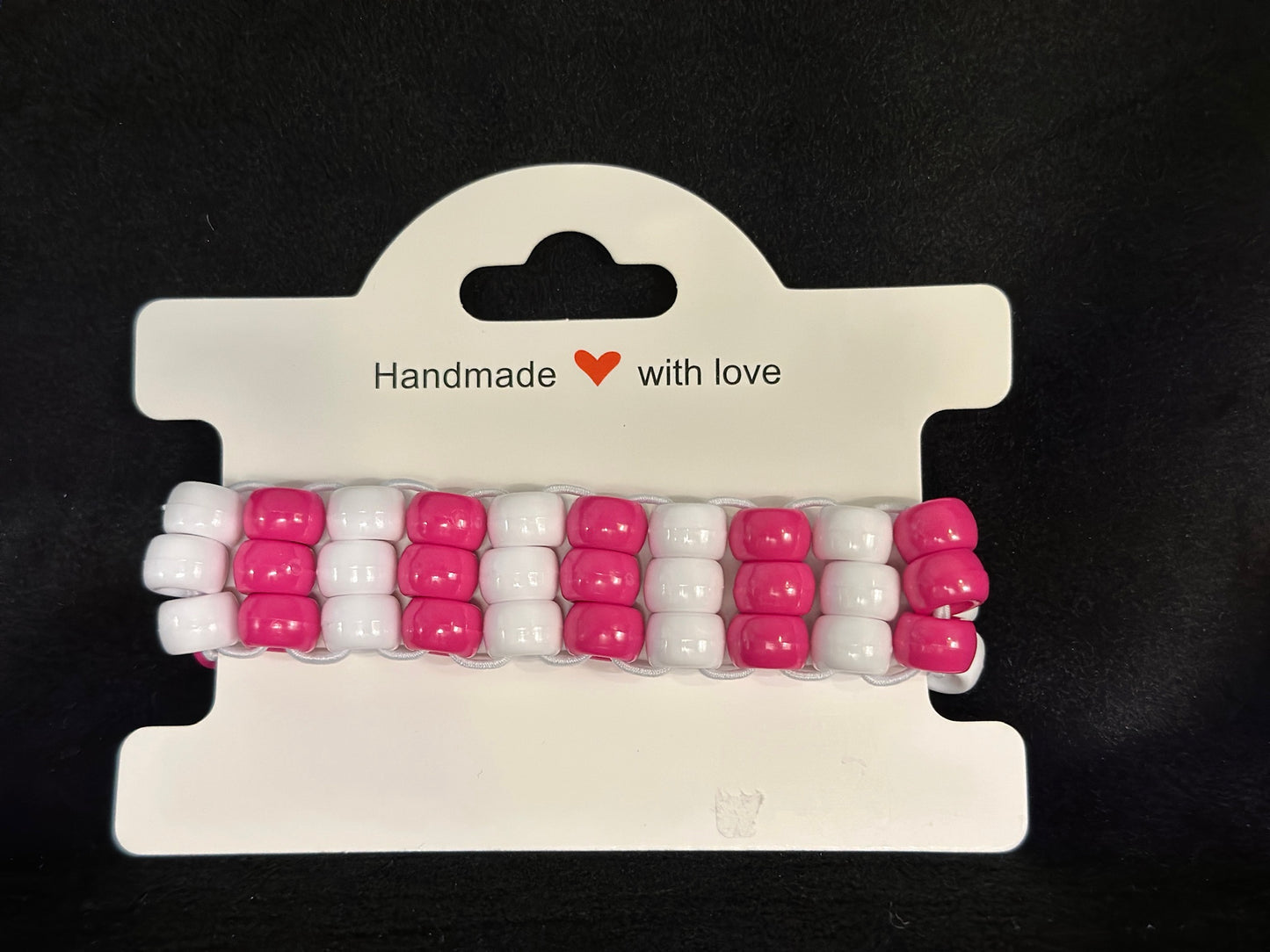 Raspberries and Cream 3 Row Ladder Cuff