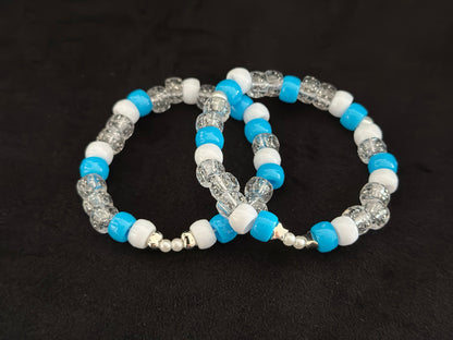 Medium Blue Friendship Kandi Bracelets (2 per set)