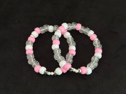 Pink Friendship Kandi Bracelets (2 per set)