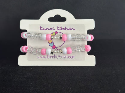 Pink Friendship Kandi Bracelets (2 per set)