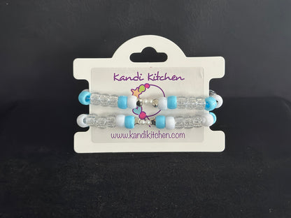 Sky Blue Friendship Kandi Bracelets (2 per set)