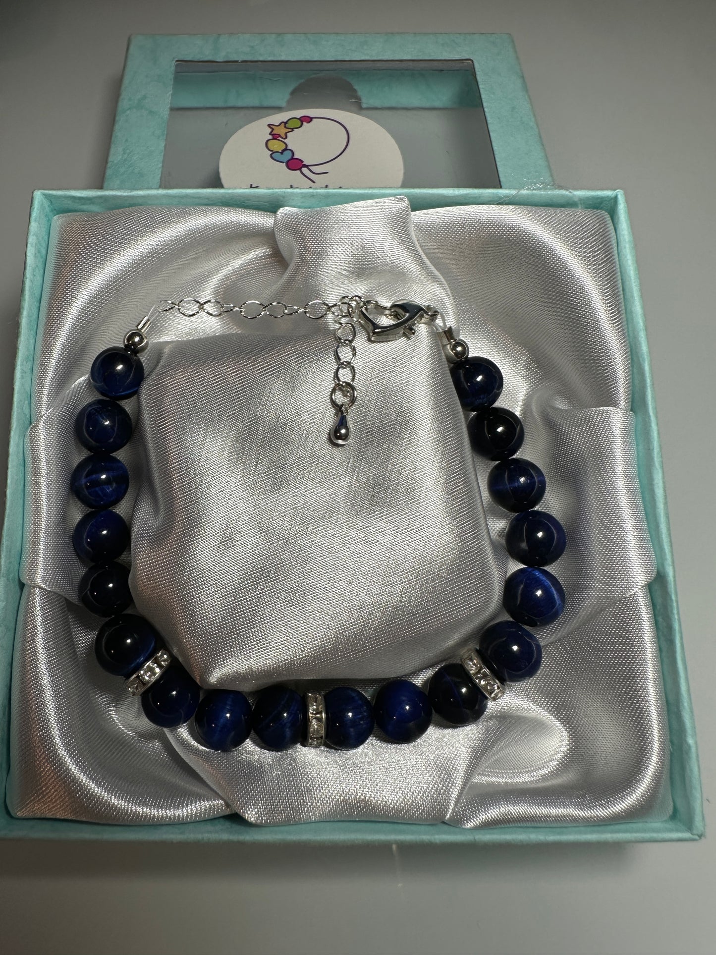 Dyed Blue Tiger's Eye 8mm Bracelet
