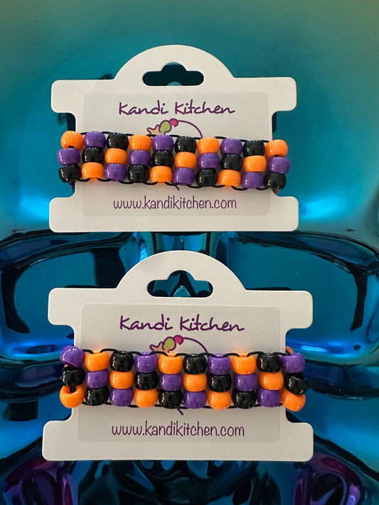 3 Row Ladder Cuff (Orange,Purple,Black)