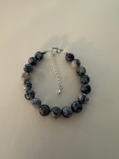 Blue Spot Jasper 8mm Bracelet