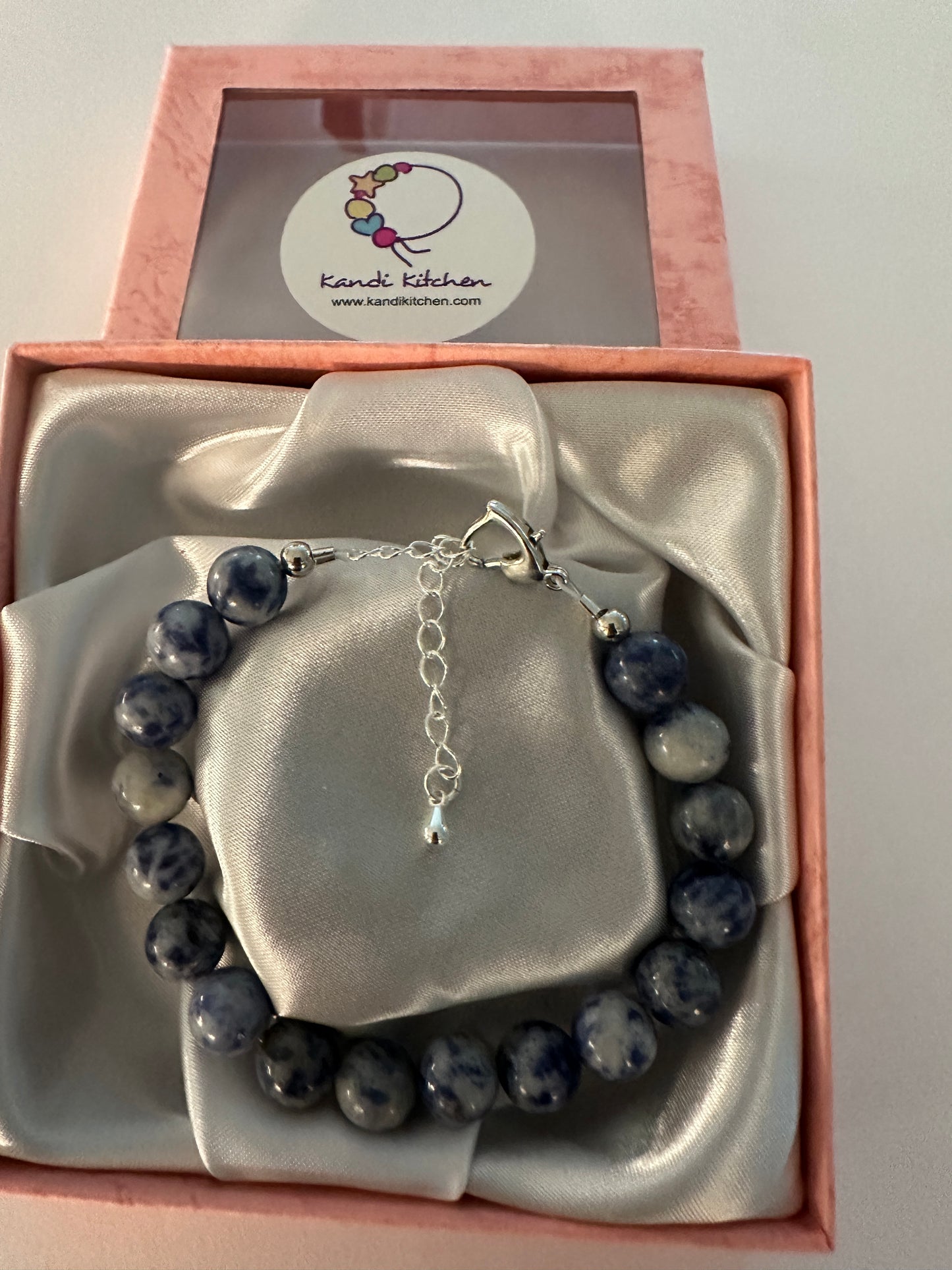 Blue Spot Jasper 8mm Bracelet