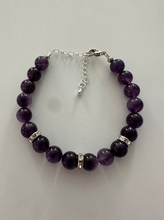 Amethyst 8MM Bracelet